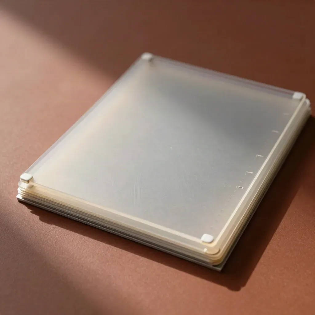 Acetate wireframe sheets with clips and an aluminium spacer frame on terracotta clay.